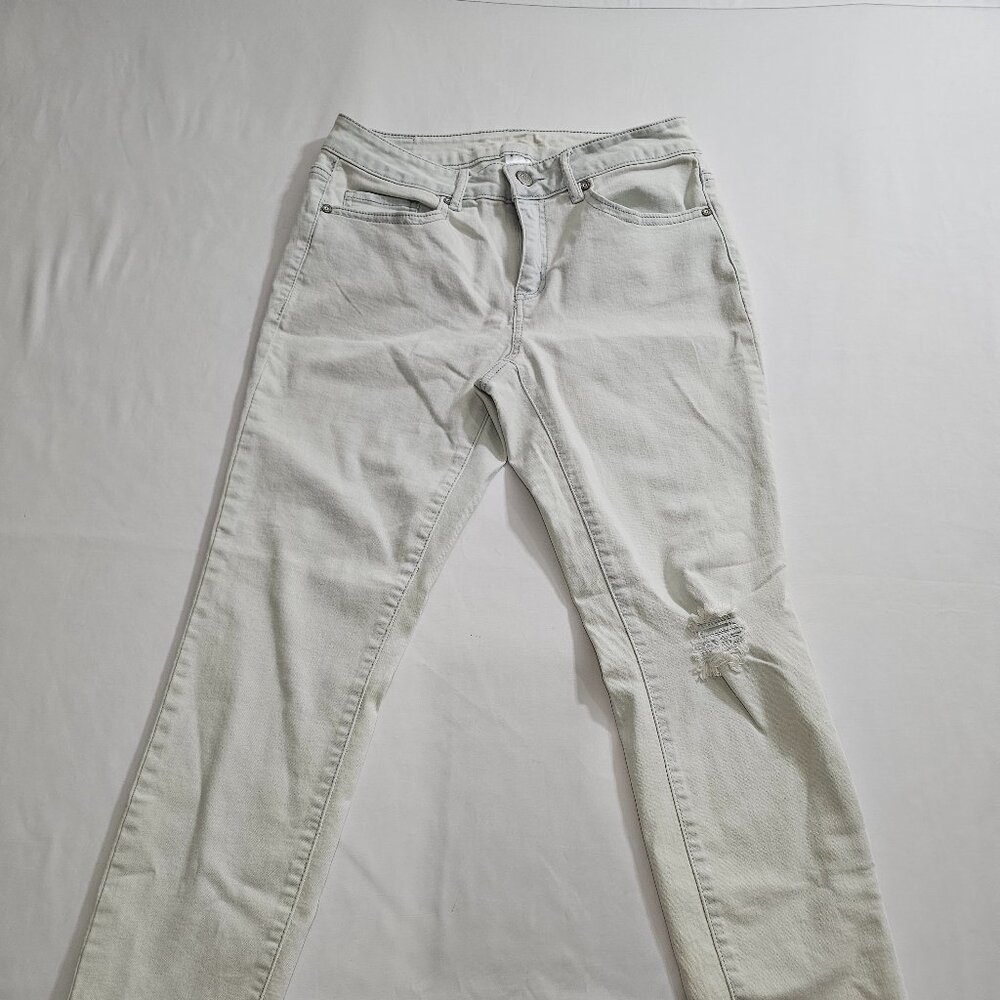 Roebuck & Co. R1893 Women's Size 8 Skinny Jeans Whitewash Distressed